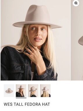 Gigi Pip Tall Fedora Hat — Cream